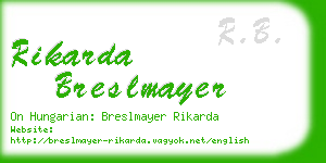 rikarda breslmayer business card